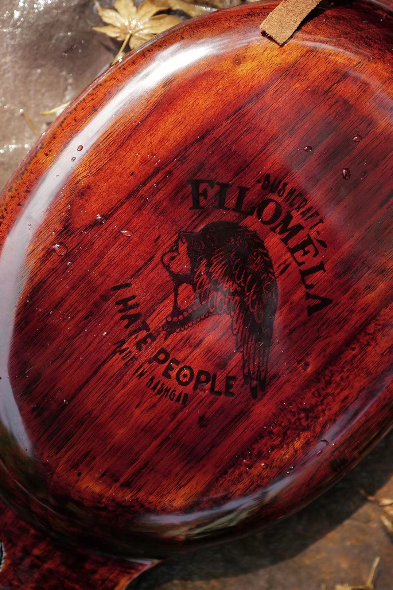 Filomela Wood Eyes Plate (LARGE)