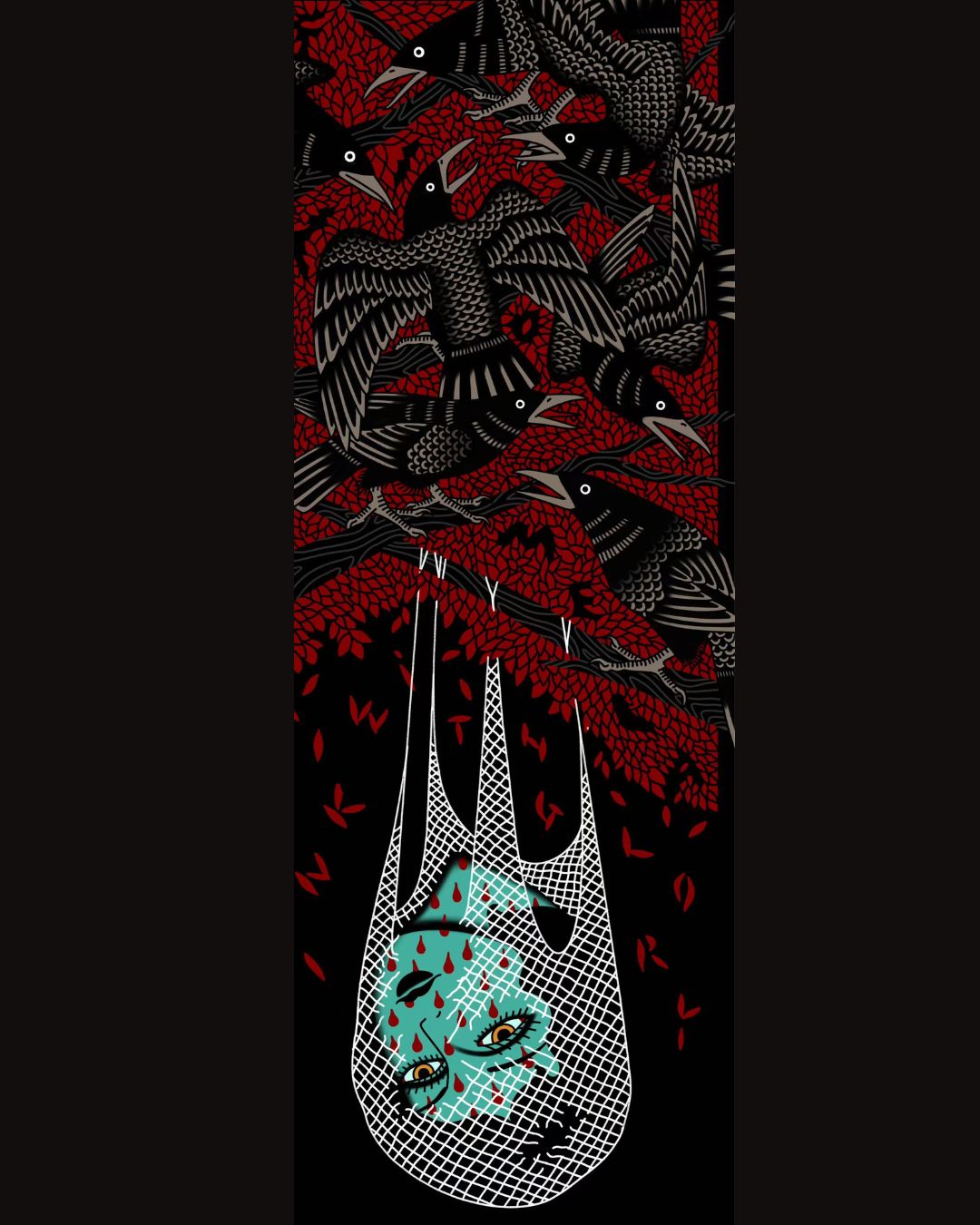 Filomelaオリジナル手拭い RED x BLACK