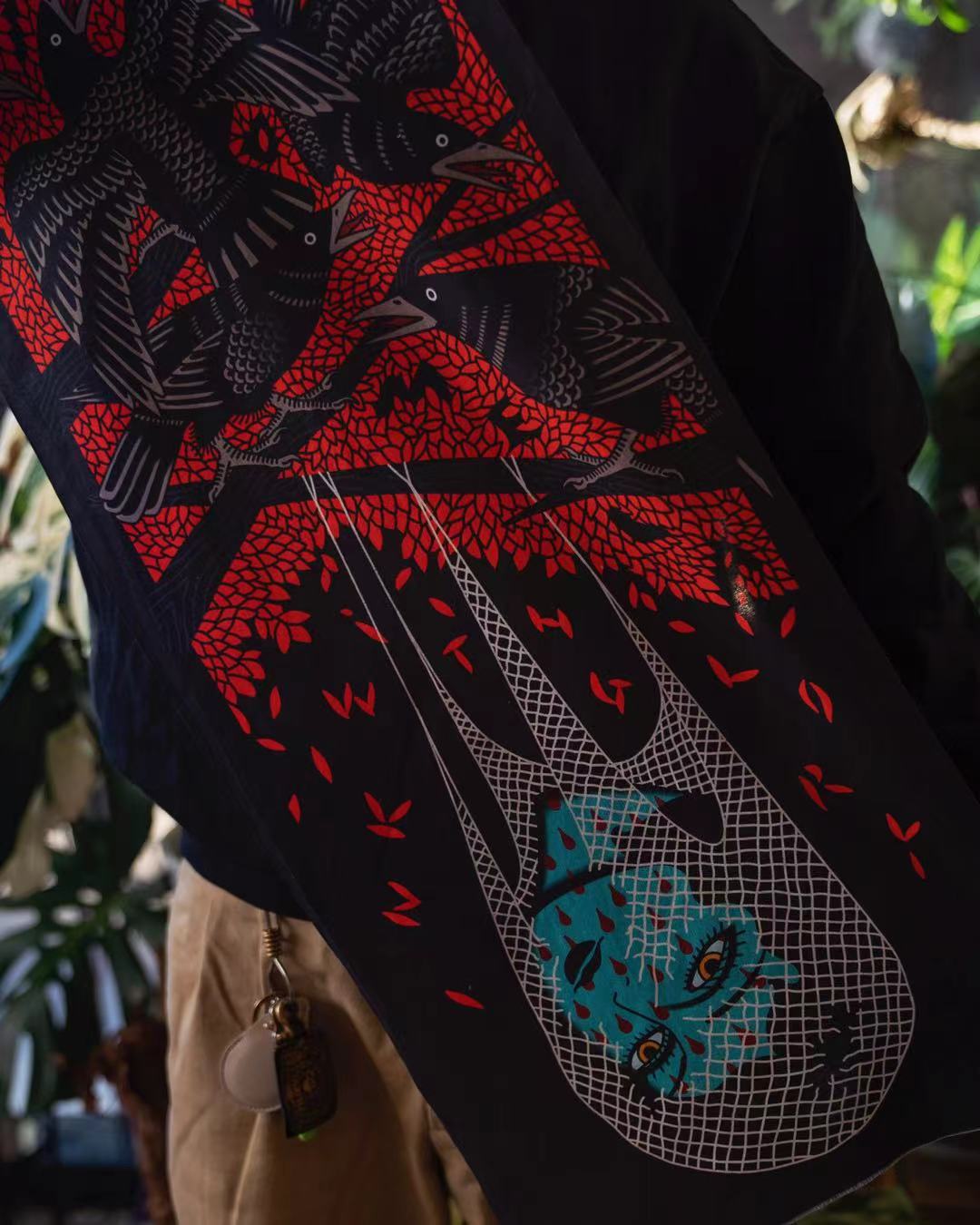Filomelaオリジナル手拭い RED x BLACK