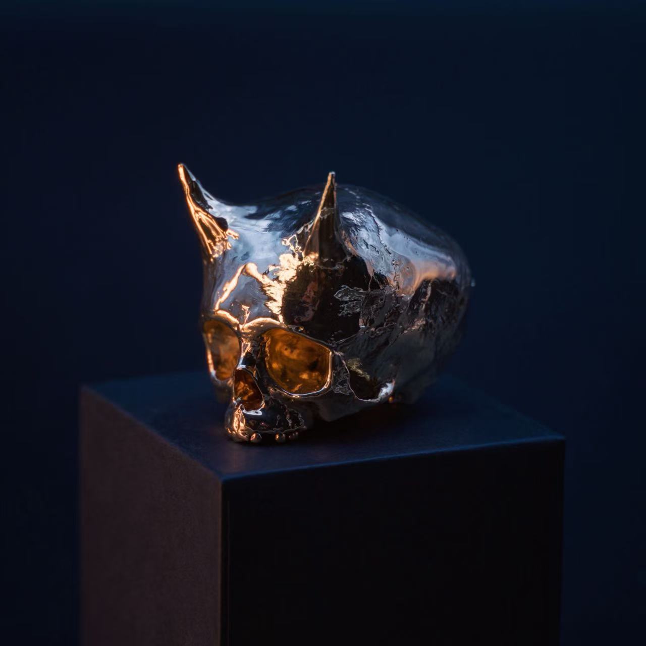 今月中お値引き交渉有　イタリア　真鍮製　スカル　オブジェ 今月中お値引き交渉有 イタリア 真鍮製 スカル オブジェ